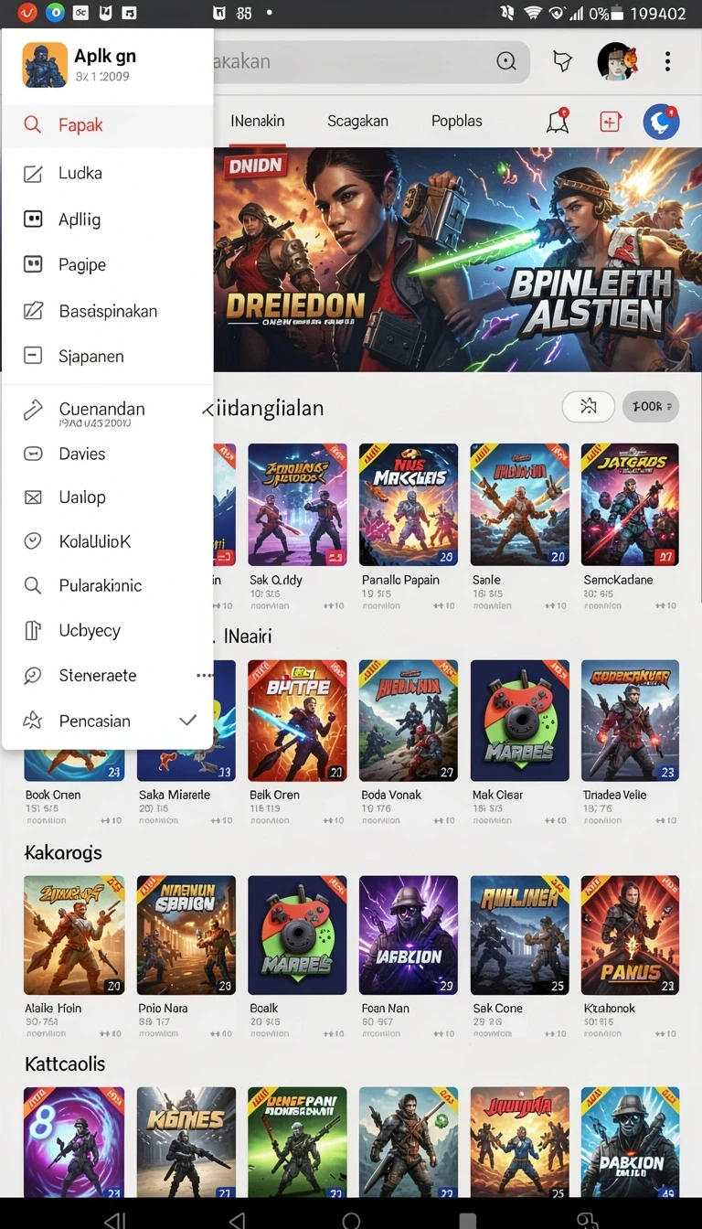 Beragam pilihan permainan menarik dalam aplikasi ngaso77 App APK Terbaru.
